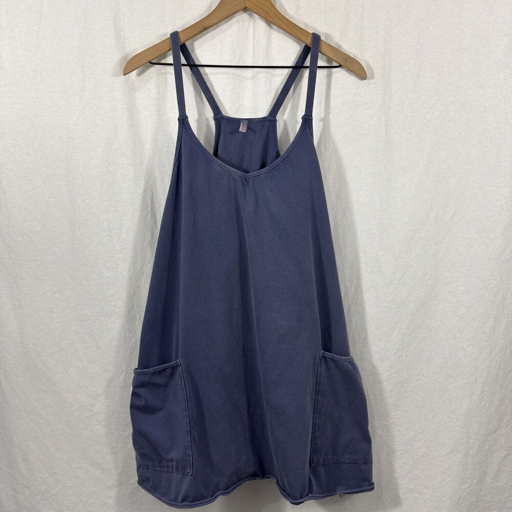 Free People FP Movement Hot Shot Blue Mini Dress Womens Sz XL Lounge Travel Boho